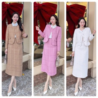 Set dạ tweed kim tuyến cao cấp Lala fashion mã 4570