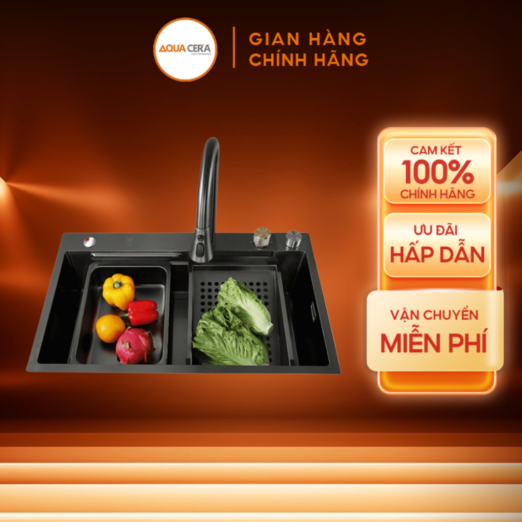 Chậu rửa chén Aqua Cera thông minh đa chức năng - 7546-AEFC
