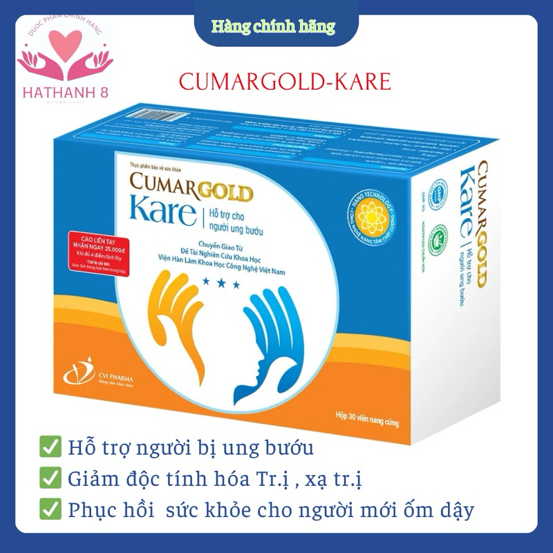 (CHÍNH HÃNG) CUMARGOLD KARE - Giải pháp hỗ trợ cho bệnh nhân ung bướu - Hộp 30 viên