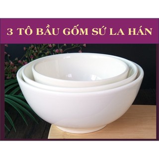BỘ TÔ, CHÉN, ĐĨA GỐM SỨ TRẮNG 4D ( 3 TÔ BẦU, 4 ĐĨA SÂU, 10 CHÉN CƠM, 10 CHÉN NHỎ, 10 MUỖNG SỨ, 10 ĐÔI ĐŨA)