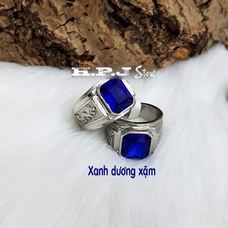 Nhẫn nam chạm hình rồng màu bạc
