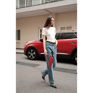 Quần jeans gập lai BASIC FENG JEANS