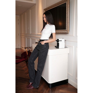 Quần jeans gập lai BASIC FENG JEANS