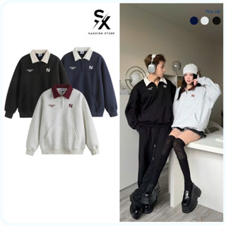 Áo khoác Sweater Polo chất nỉ bông cao cấp logo thêu chắc chắn form rộng nam nữ unisex - SXSWT17