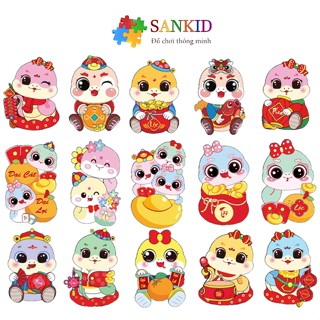  Combo 50 bao 10 bao lì xì chipi hoạt hình tết lì xì chibi mẫu mới đẹp Sankid 