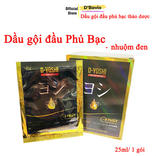 Dầu gội Nhuộm đen tóc bằng thảo dược Yoshi Việt nam an toàn chất lượng/ gói 25ml - Dbavio