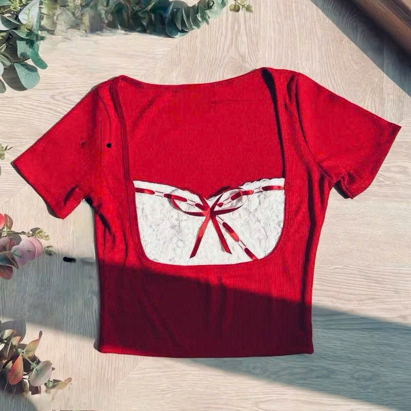 ÁO KIỂU CỔ VUÔNG PHỐI REN SIÊU SANG CHẢNH K31 | BigBuy360 - bigbuy360.vn