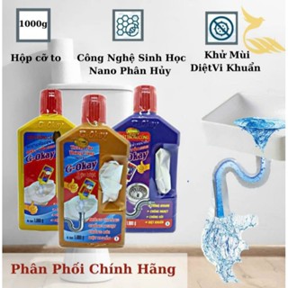 Dung dịch thông tắc bồn cầu. thông tắc cống Okay 1 lít cực mạnh