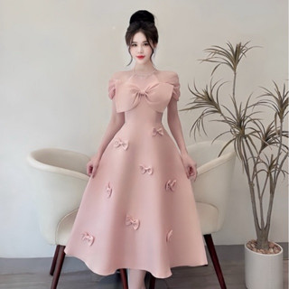 ĐẦM TAPTA FORM DÀI NHIỀU NƠ ĐI CHƠI, ĐI ĂN CƯỚI, ĐẦM ĐI TIỆC SANG CHẢNH