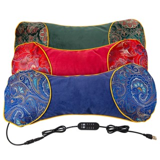 Gối ngải cứu cổ vai gáy cắm điện sưởi ấm giúp giảm đau kê cổ thảo dược hương thơm dễ chịu, bảo vệ cột sống cổ vai gáy