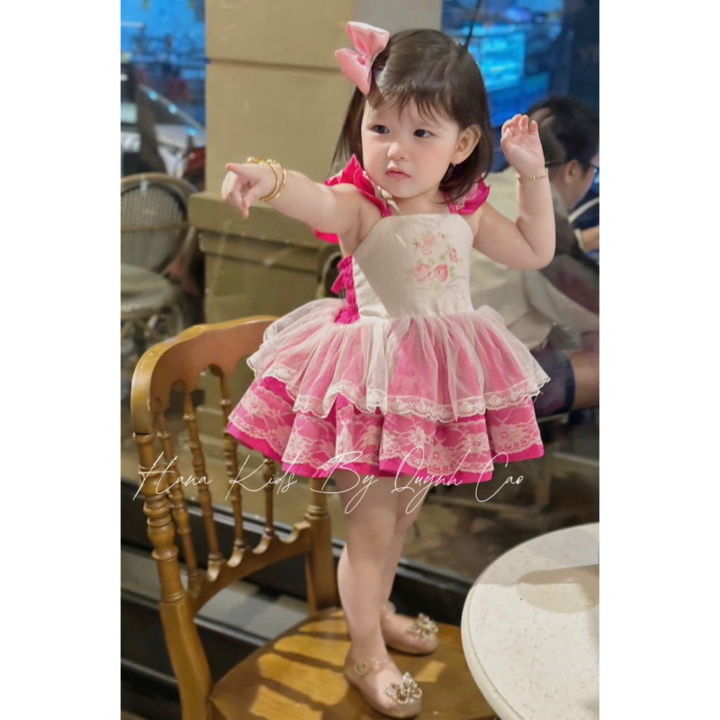 [Hàng chính chủ loại 1] Váy đầm xoè Tết phong cách tbn lolita công chúa điệu đà cho bé gái siêu xinh