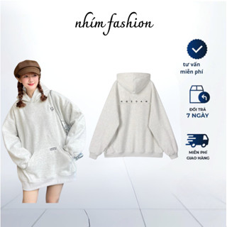 Áo Hoodie thêu Chữ LQ  Form Rộng Unisex Mũ Trùm 2 Lớp Vải Nỉ Bông Cao Cấp