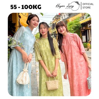   BST TẾT 2026  Set áo dài cách tân Bích Giản bigsize nữ dáng suông quần lụa duyên dáng thanh lịch Huyền Lucy Bigsize 