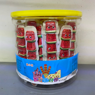 Hũ 50 xiên kẹo dẻo chip hình Dưa Hấu- xiên 4 viên