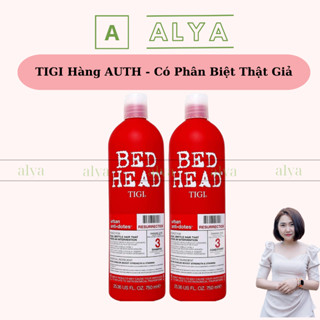 Cặp Dầu Gội Xả Tigi đỏ Bed Head phục hồi tóc Mỹ 750ml Hỗ Trợ Mọc Tóc Ngăn Rụng Tóc - Cho Da Đầu Dầu