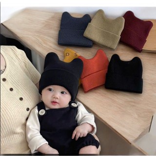  Mũ cho bé mũ tai gấu,mũ mickey Mũ Len beanie Màu Trơn cho bé sơ sinh từ 3 thàng tới 2 tuổi 