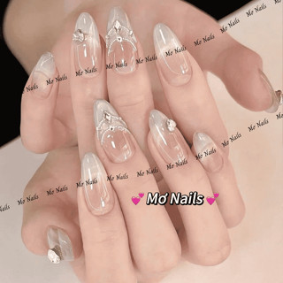 (Tặng hộp,keo) Nail Box Thiết Kế Giáng Sinh Noel Mắt Mèo Ánh Nước Đính Dây Bi Cổ Điển M145