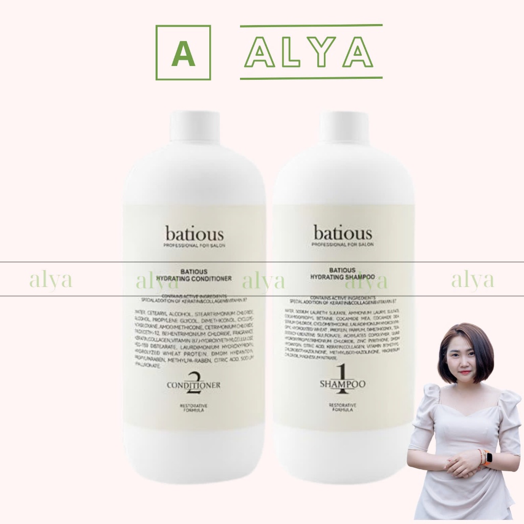 Dầu Gội Xả Batious 500ml-960ml Màu Trắng Phục Hồi Tóc Khô Xơ Hư Tổn Nuôi Dưỡng Tóc Mềm Mượt. Hàng Ch