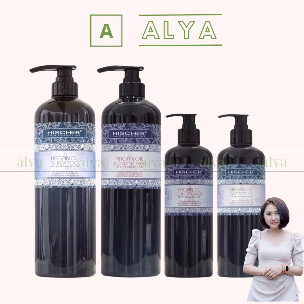 Cặp dầu gội xả HISCHER PLUS ARGAN OIL 1000ML NGĂN NGỪA GÀU GIẢM RỤNG TÓC🎯️🎯️🎯HÀNG CHÍNH HÃNG ALYA