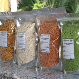  Thức ăn xay nhuyễn  vụn ruốc  dùng trộn hạt pate cơm cho chó mèo. Vụn ruốc gà gan cỏ trứng tôm cá hồi 