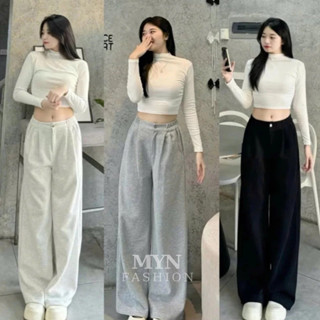 Quần Nỉ Nữ Ống Suông Lưng Cao Chất Nỉ Ép 2 Da Mềm Mịn, Quần Nỉ Ống Rộng Cạp Cao Vải Dày Dặn Loại 1 [MYN101]