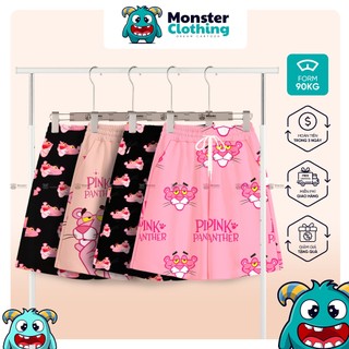  Quần đùi nữ hoạt hình báo hồng quần short nam nữ quần đi biển - Monster clothing 