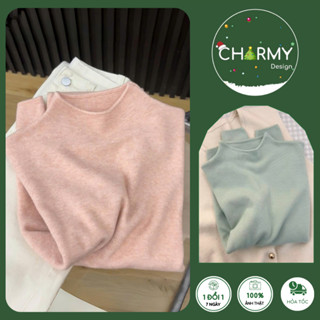 Áo Len Nữ Hitomi Chất Len Tăm Mềm Mại Co Giãn Giữ Ấm, Áo Dài Tay Nữ Cổ Cao 3cm Form Ôm Thời Trang Charmy Shop