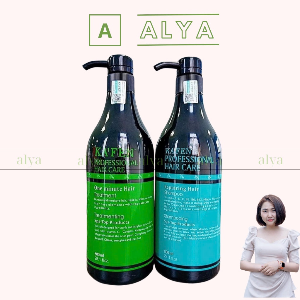 Cặp dầu gội xả Kafen Hoàn Hình 800ML | Phục Hồi Tóc Hư Tổn, Tóc Nát, Tóc Yếu. Nhập khẩu và phân phối