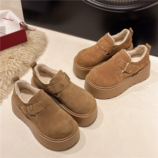  Giày nữ LUCKEYY lót lông cừu hàng đẹp đế cao 7cm 