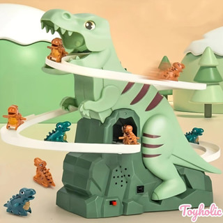 Đồ chơi khũng long leo cầu thang đồ chơi cầu trượt vịt vàng  có nhạc và đèn cho bé mẫu mới bộ quà tặng bé