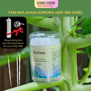 Tăm nha khoa, Tăm xỉa răng nha khoa 2 đầu Korona (Hộp 300 chiếc), tăm nhựa tăm y tế cao cấp siêu mềm