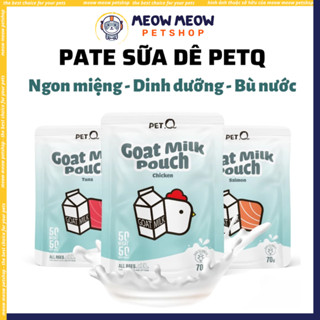Pate cho mèo sữa dê cao cấp PetQ, 50% thịt 50% sữa dê, bổ sung nước, dinh dưỡng cao