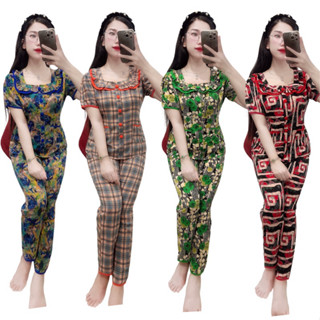 Set đồ nữ dễ thương tay ngắn quần dài, đồ bộ tiểu thư nữ cổ bèo chất mango mềm mát