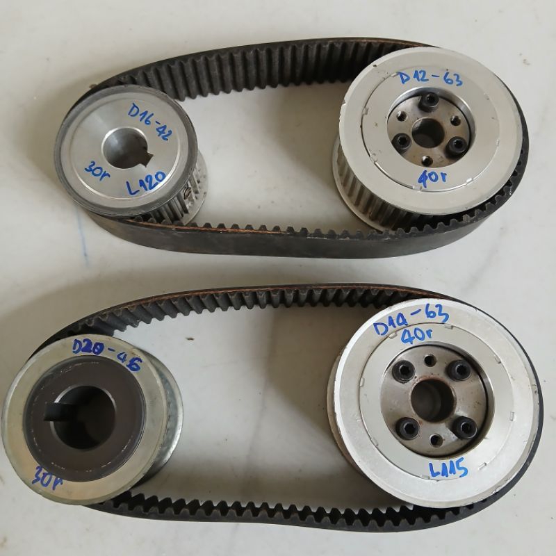 [S5M - bản 20] bộ pulley đai răng bước 5mm rộng 20 nhiều tỉ lệ kích thước