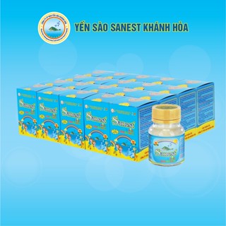 [Combo 20 lọ] Nước Yến sào Khánh Hòa Sanest dành cho trẻ em đóng lọ 62ml, 26% yến sào - S161H1