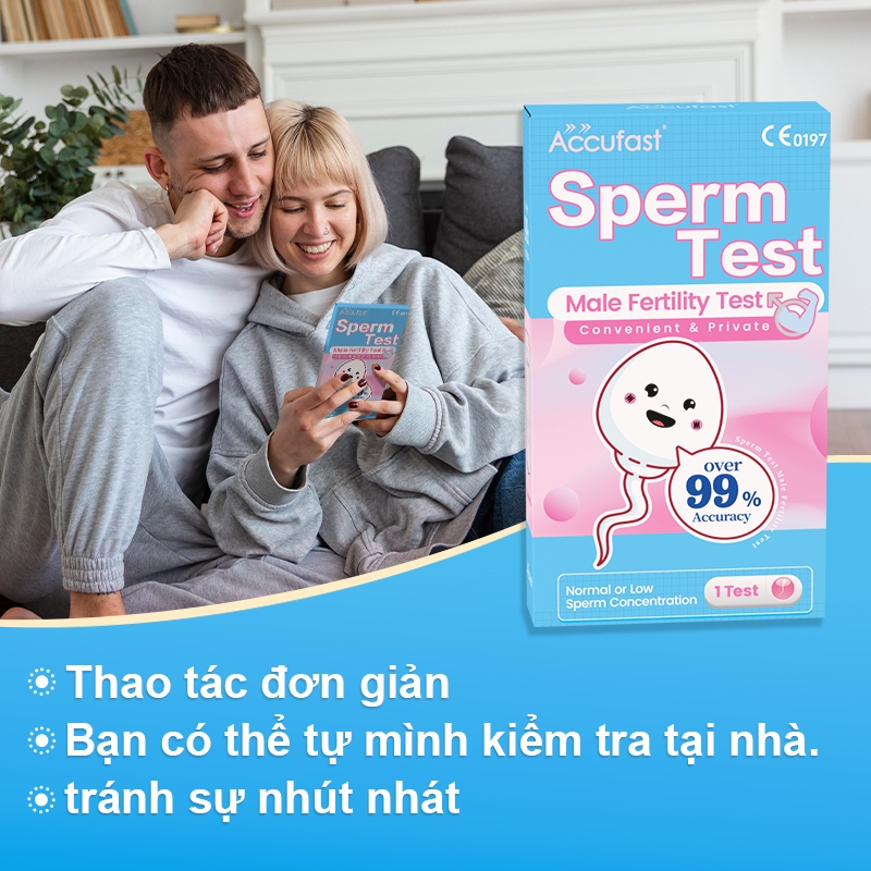Bộ xét nghiệm tinh trùng Accufast giúp nam giới xét nghiệm trước khi mang thai-Giao hàng kín đáo, che tên，Nhanh Chóng