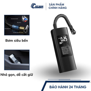 Bơm hơi ô tô không dây F7102 6000mAh, bơm tự động hỗ trợ sạc điện thoại, đèn pin