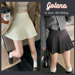 Chân váy xếp li dáng ngắn có quần bảo hộ, Chân Váy Dạ kaki Xếp Li Siêu Nữ tính ( có bigsize) Brandy