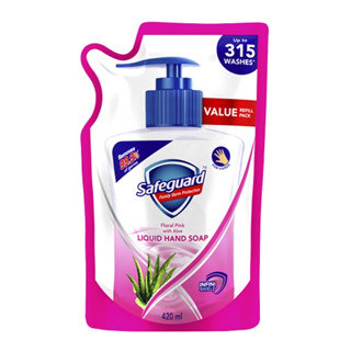 Túi nước rửa tay Nha Đam Safeguard Floral Pink With Aloe 420ml