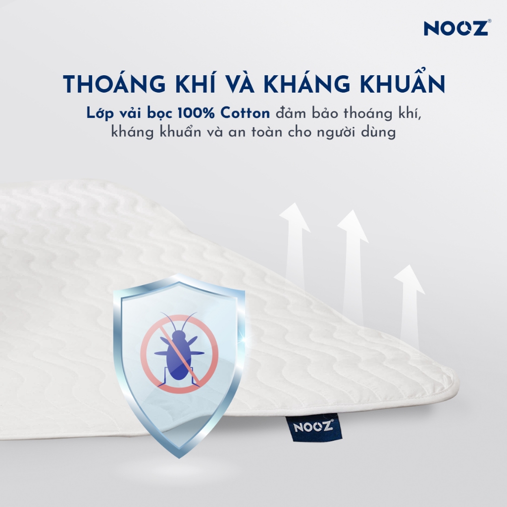 Tấm Bảo Vệ Nệm NOOZ Chống Thấm Tuyệt Đối Bề Mặt Kháng Khuẩn NOOZ Home Goods Mattress Protector | BigBuy360 - bigbuy360.vn