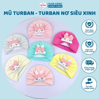  Mũ turban cotton hình gấu  hoa nơ thỏ cho bé gái sơ sinh băng đô che thóp vải   Mẫu mới nhất  