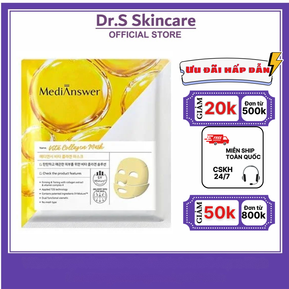 Mặt nạ thạch Collagen Medi Answer Vita Collagen Mask 37g x 5 miếng