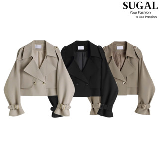 Áo Khoác Mangto Nữ Dáng Ngắn Cổ Vest Chất Ruby Cao Cấp Thời Trang Sugal AO KHOAC NU 028