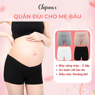  Quần Đùi Bầu Mặc Trong Váy Quần Bầu Đùi Đáy Trắng 2 Lớp Kháng Khuẩn Siêu Mịn Mát Cao Cấp Chipmax-VB5 