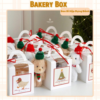 50 Hộp Đựng Bánh Cupcake 1 Ô Có Quai Xách, Đựng Cupcake, Bánh Kem Mini