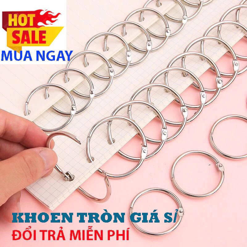 Combo 50 khoen tròn flashcard đủ loại kích thước