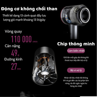 Máy Sấy Tóc 2 Chiều Ion Âm METIS Công Suất 1600w 2 Chiều Nóng Lạnh Tạo Kiểu Chuẩn Salon