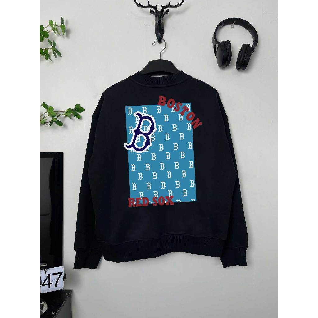 [Ảnh Thật] Áo Sweater Boston Red Sox Pattern - Streetwears SG