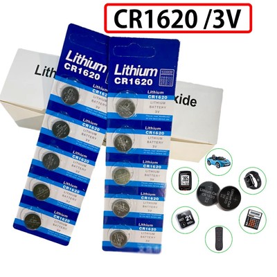 VỈ pin CR1620 - 3v FOURRON cho đồng hồ đeo tay và thiết bị điện tử kt 16,0 x 2,0 mm