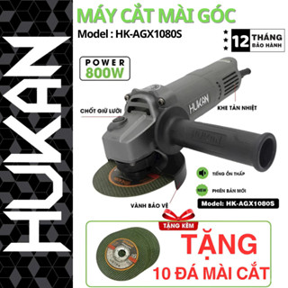 Máy Mài Góc Điện HUKAN HK-AGX1080S, Công Suất 800w - Lõi đồng 100% - Tặng 10 đá cắt